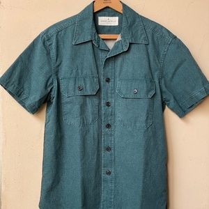 Imogene + Willie Short Sleeve Military Fatigue Shirt, Size S